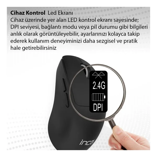 Inca Iwm-397t Şarjlı Optik Kablosuz Mouse - Görsel 6