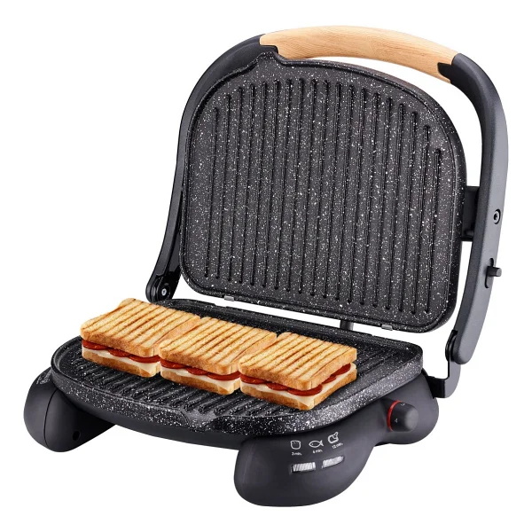 Korkmaz Castron A324-14 Siyah Ahşap 1800 W Tost Makinesi - Görsel 5