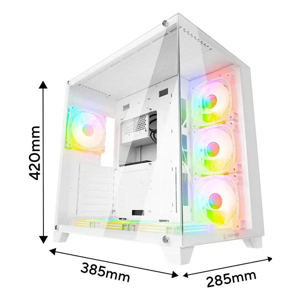 Rampage Arcturus RGB Fanlı Beyaz 750 W ATX Oyuncu Kasası - Görsel 6