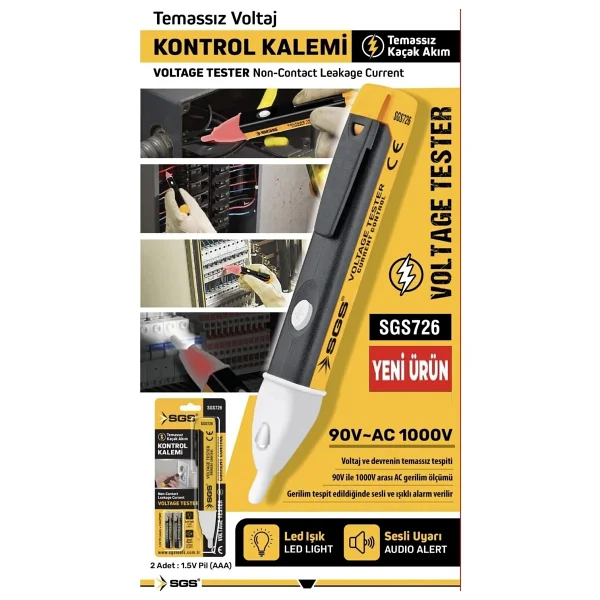Sgs Sgs726 Temassız Voltaj Kontrol Kalemi - Görsel 5