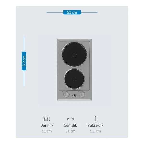 Beko Boe 302 I Ankastre Domino Ocak - Görsel 4