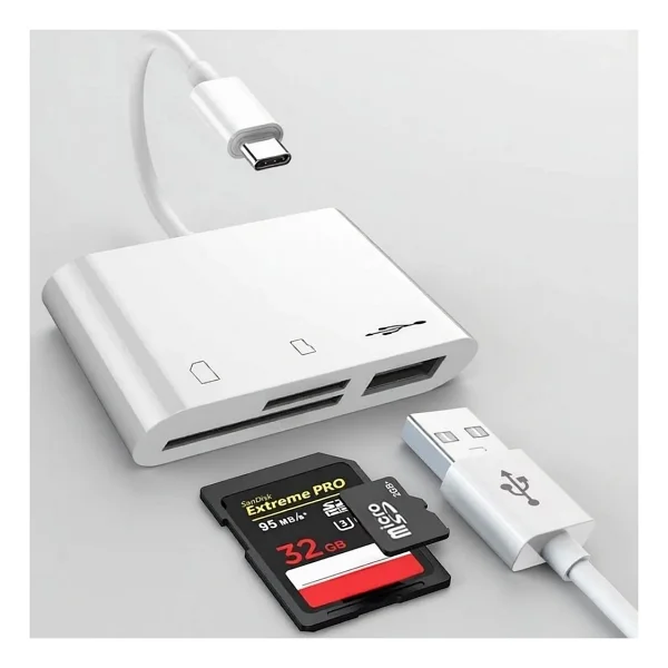 Anunnaki USB Type-C 3in1 Micro Sd Tf Hafıza Kartı Okuyucu 3 İn 1 USB C USB Kamera MacBook Matebook - Görsel 6