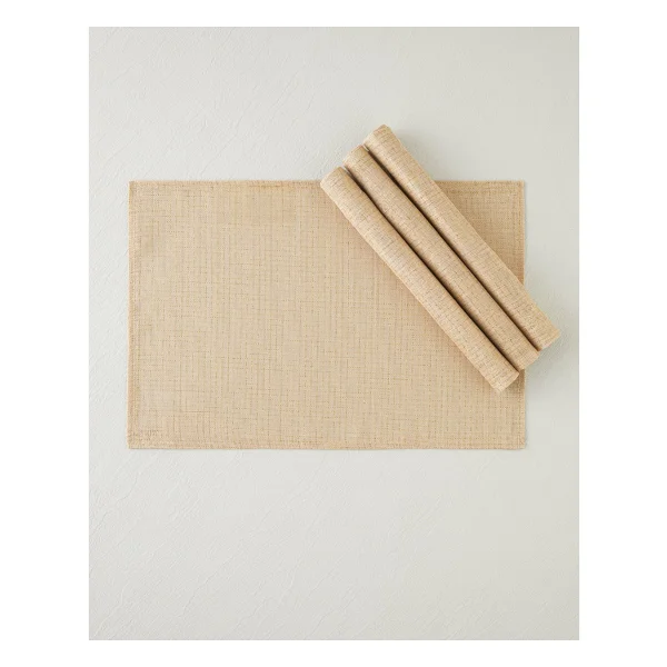 English Home Soft Glow Polyester 4'lü Amerikan Servis 30X45 cm Beyaz - Görsel 5