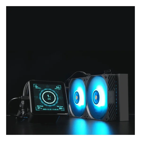 Hyper Rocket 240mm Argb Wl240l040 Siyah 4 Inç Lcd Versiyon CPU Işlemci Sıvı Soğutucu - Görsel 6