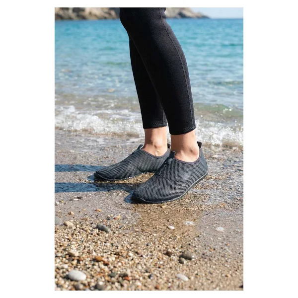Gezer Yazlık Unisex Pvc Taban Plaj Deniz Havuz Ayakkabı - Füme - 46 - Görsel 8