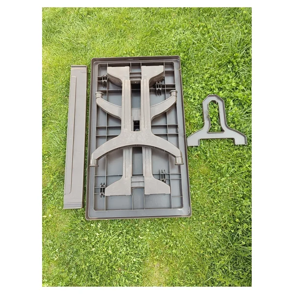 Evko Mobilya Plastik 70x120 Masa, Plastik Masa, Bahçe Balkon Teras Masası, Kare Masa, Dış Mekan Masası - Acı Kahverengi - Görsel 5