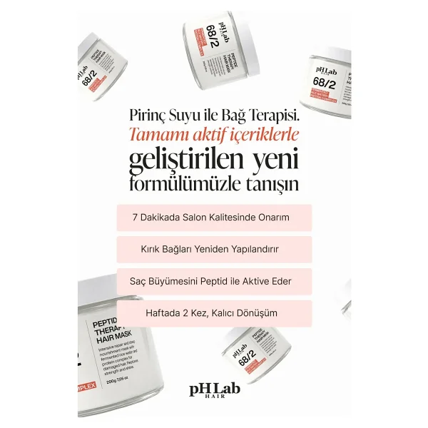 Ph Lab Fermente Pirinç Suyu & Protein Complex 200 Ml Saç Maskesi - Görsel 2