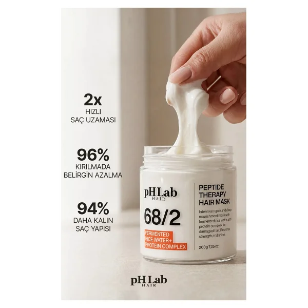 Ph Lab Fermente Pirinç Suyu & Protein Complex 200 Ml Saç Maskesi - Görsel 3