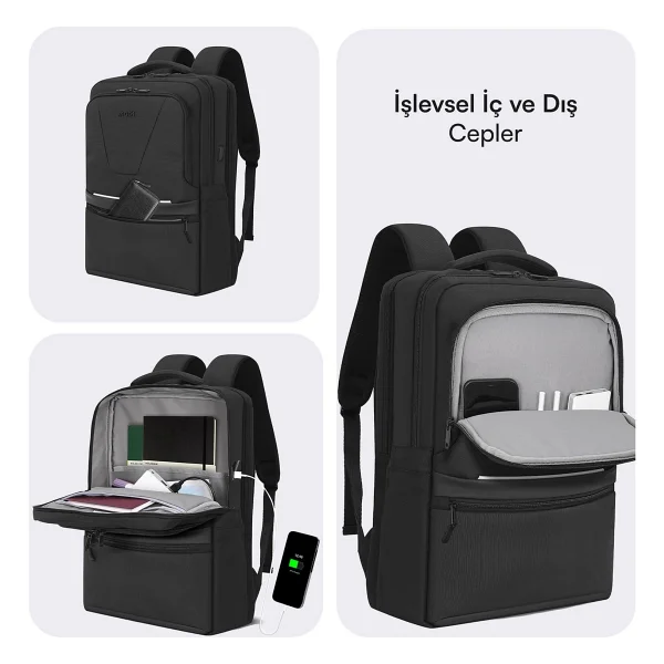 Mack Office Pro-4 Eco MCE-1213 16" Laptop Sırt Çantası - Görsel 4