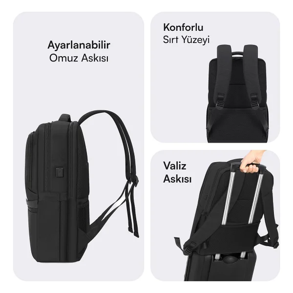 Mack Office Pro-4 Eco MCE-1213 16" Laptop Sırt Çantası - Görsel 5