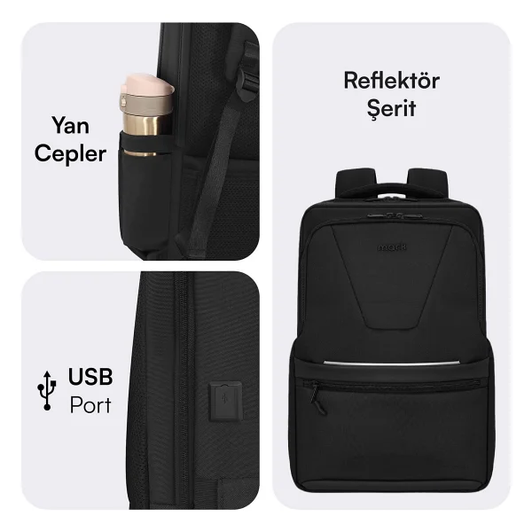 Mack Office Pro-4 Eco MCE-1213 16" Laptop Sırt Çantası - Görsel 7