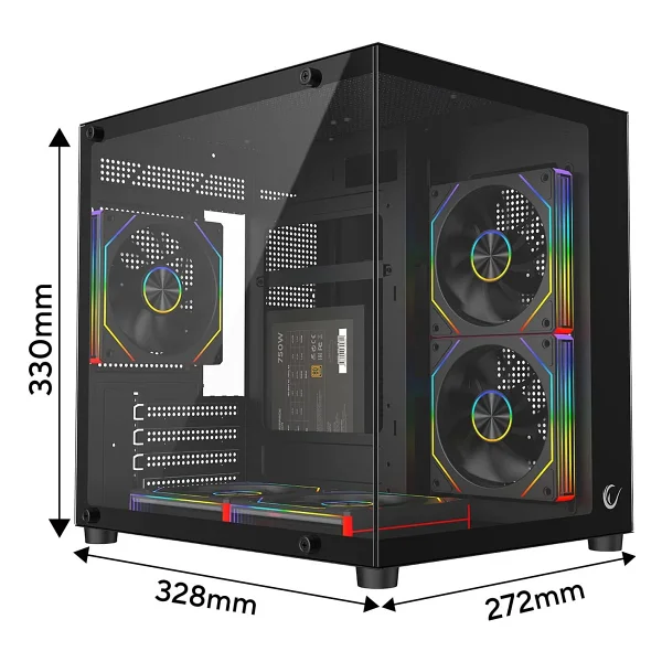 Rampage Lumid V2 Argb Fanlı 750 W Micro Atx Oyuncu Kasası - Görsel 7
