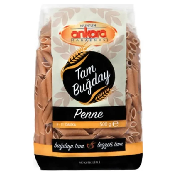 Nuh'un Ankara Tam Buğday Penne - Kalem Makarna 500 Gr - Görsel 3