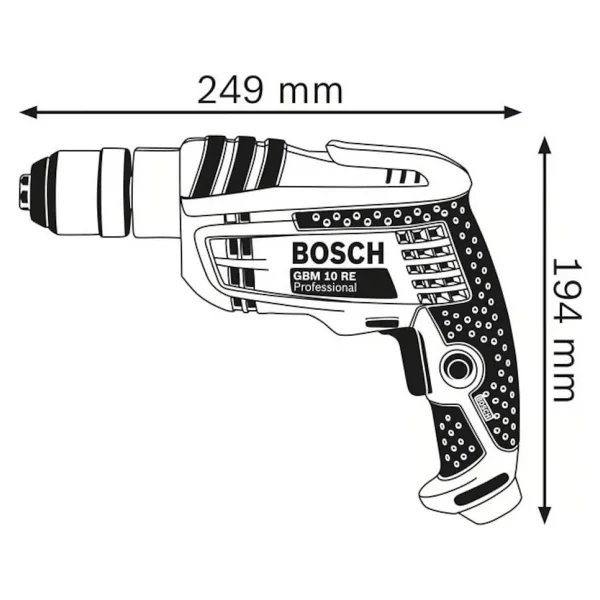 Bosch Gbm 10 Re 600 W Darbesiz Matkap - Görsel 10