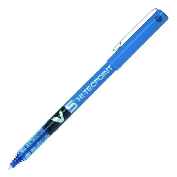 Pilot V5 Hi-Tecpoint Mavi Roller Kalem - Görsel 5