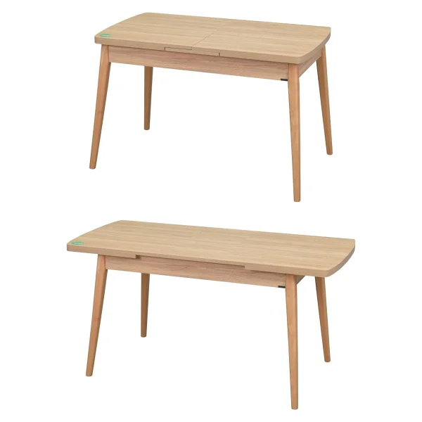 Vilinze Eames Sandalye Avanos Ahşap Mdf Açılır Mutfak Masası Takımı - 70x120+30 Cm - Beyaz - Nn - Görsel 5