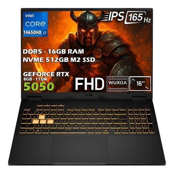 Asus Tuf Gaming F16 Fx608jhr-Rv048 İ7-14650hx 16 GB 512 GB SSD Rtx5050 16" Wuxga Gaming Laptop - Görsel 10
