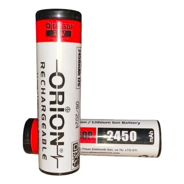 Orion 18650p 3.7 V 2450 mAh 12c Li-İon Şarjlı Pil - Görsel 2