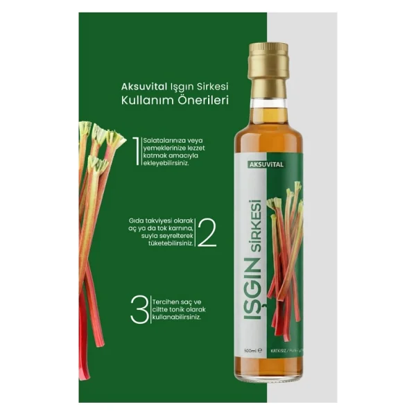 Aksu Vital Işgın Sirkesi 500 Ml - Işkın Kökü Sirkesi - Katkısız, Doğal Fermantasyon - Görsel 3