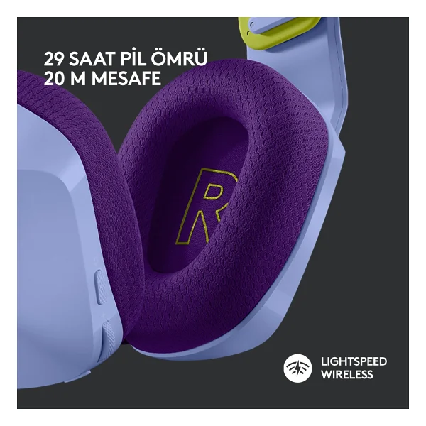 Logitech G733 Lightspeed Lila RGB 7.1 Kablosuz Kulak Üstü Oyuncu Kulaklığı - Görsel 3