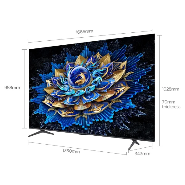 Tcl 75t8d 4K Ultra HD 75" 190 Ekran Uydu Alıcılı Google Smart QLED TV - Görsel 3