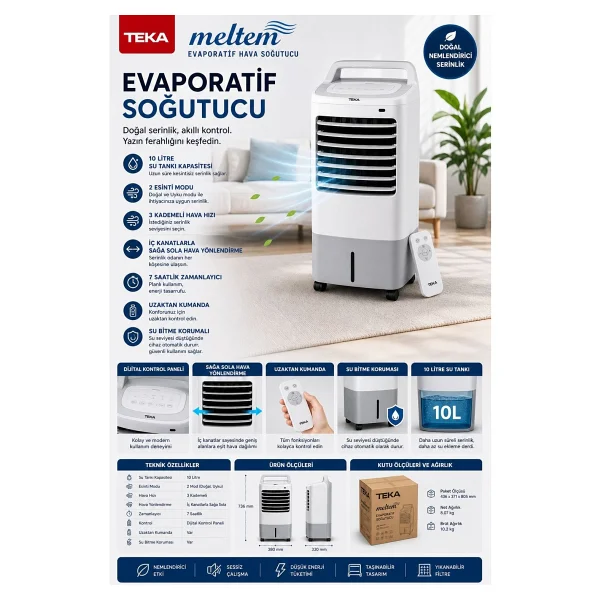 Teka Meltem Uzaktan Kumandalı Hava Soğutucu - Görsel 4