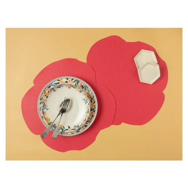 English Home Blossom Suni Deri 2'li Amerikan Servis 40 Cm Pembe - 40 X 40 Cm - Görsel 5