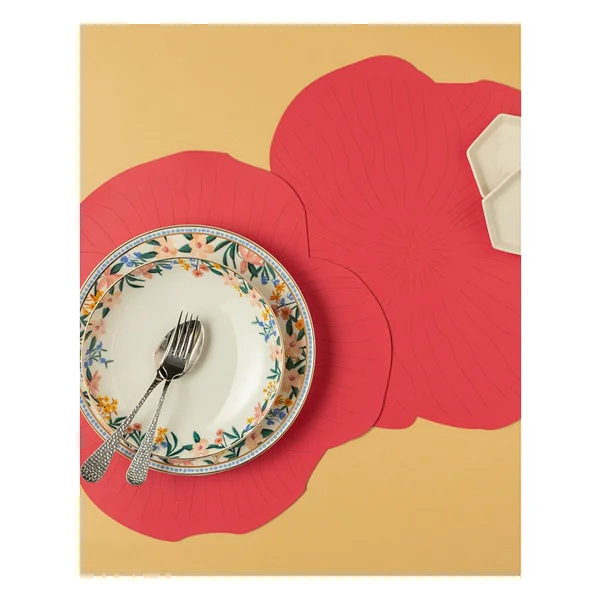 English Home Blossom Suni Deri 2'li Amerikan Servis 40 Cm Pembe - 40 X 40 Cm - Görsel 3