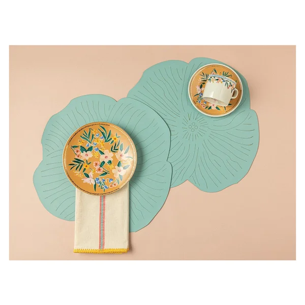 English Home Blossom Suni Deri 2'li Amerikan Servis 40 Cm Pembe - 40 X 40 Cm - Görsel 7