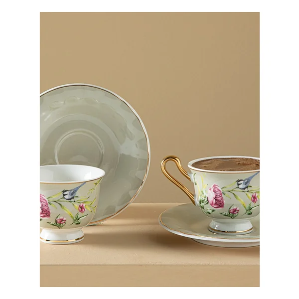 English Home Vanilla New Bone China 2 Kişilik Kahve Fincan Takımı - Görsel 4