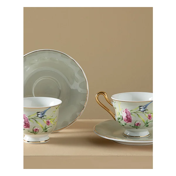 English Home Vanilla New Bone China 2 Kişilik Kahve Fincan Takımı - Görsel 5