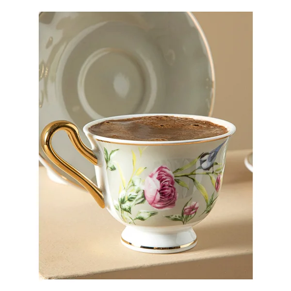 English Home Vanilla New Bone China 2 Kişilik Kahve Fincan Takımı - Görsel 6