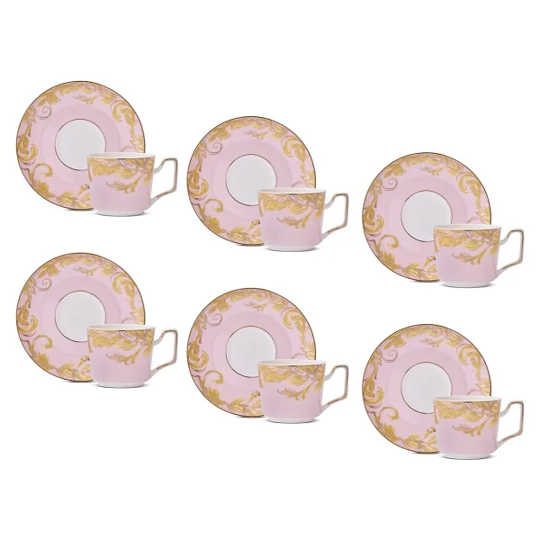 Aryıldız Peony Pembe 6 Kişilik Kahve Fincan Takımı - Görsel 6