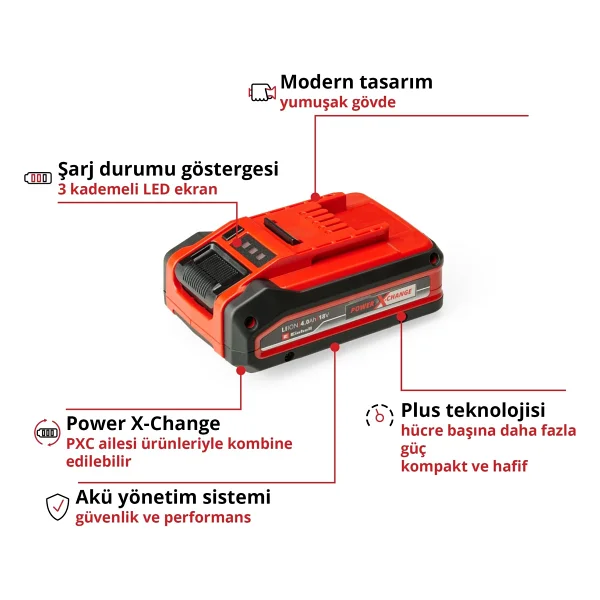 Einhell Pxc Plus 18 V 4-6a Multi-Ah Yedek Akü - Görsel 3