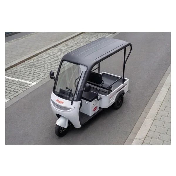 Skyjet Trıon Elektrikli Moped Beyaz Siyah - Görsel 2