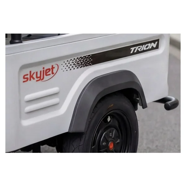 Skyjet Trıon Elektrikli Moped Beyaz Siyah - Görsel 4