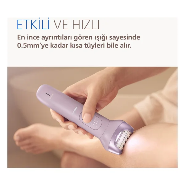 Philips 9000 Serisi Kablosuz Epilatör Mor Renkli Yıkanabilir Başlık İle Islak Ve Kuru Kullanım - Görsel 2