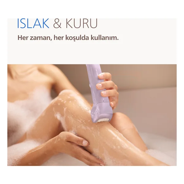 Philips 9000 Serisi Kablosuz Epilatör Mor Renkli Yıkanabilir Başlık İle Islak Ve Kuru Kullanım - Görsel 9