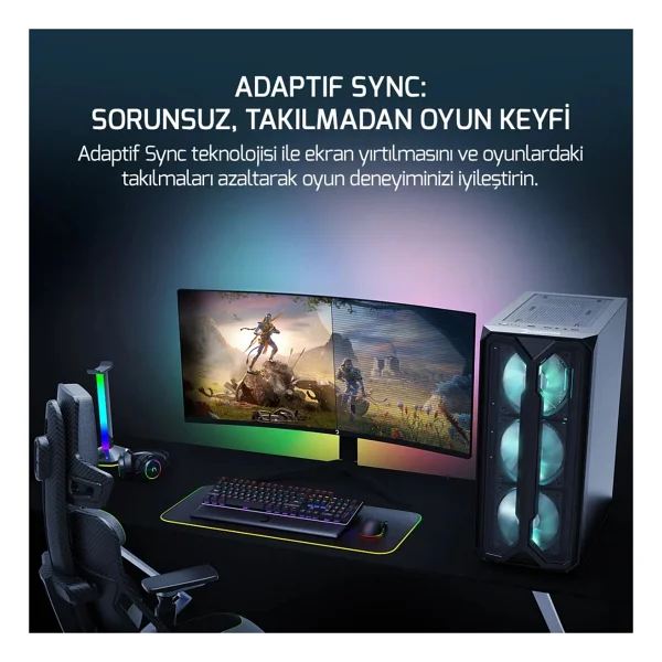 Gamepower Wq34 34'' 1 Ms Wqhd Curved 180 Hz Oyuncu Monitörü - Görsel 9