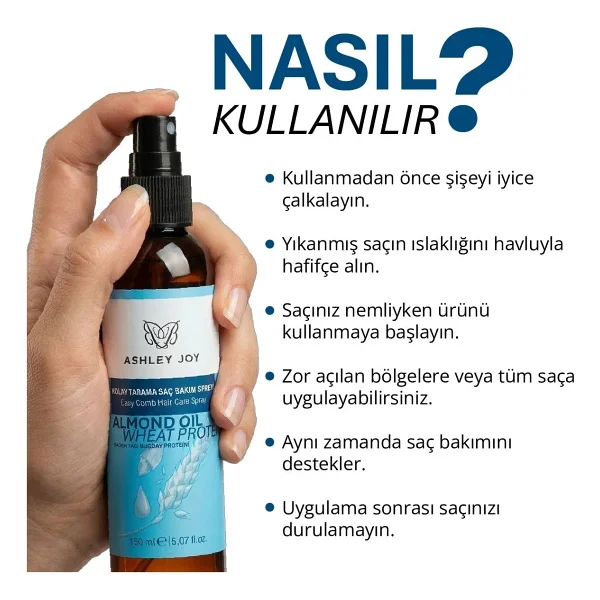 Ashley Joy Çift Fazlı Saç Bakım Spreyi 150 ml - Görsel 3