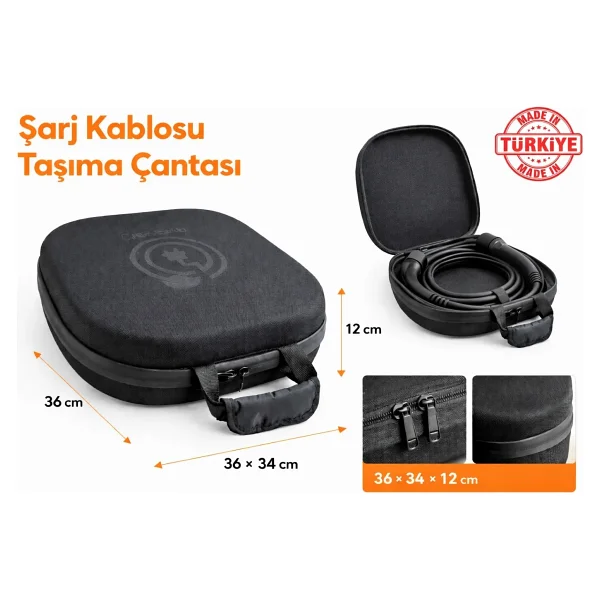 Evoşarj 22 Kw T2 3 M Çantalı Elektrikli Araç Şarj Kablosu - Görsel 5
