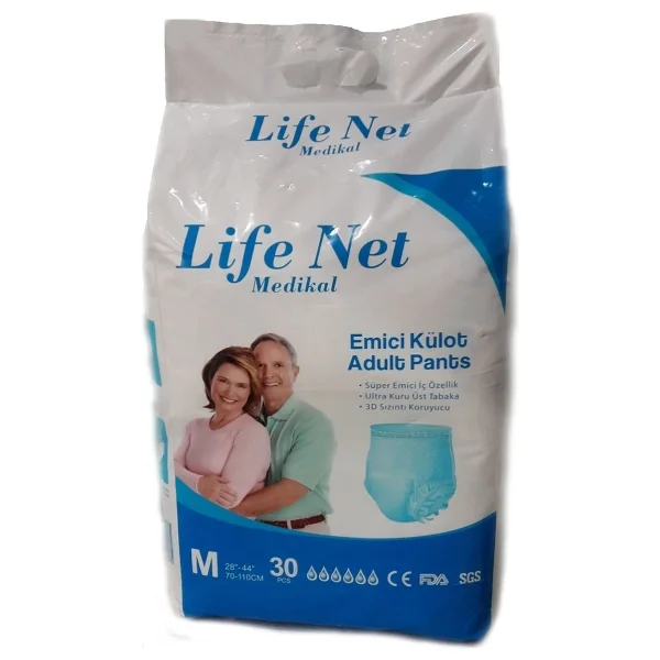 Life Net Medikal Yetişkin Hasta Bezi Külodlu M Beden Yüksek Emici Bez Medium (M) 30 Adet - Görsel 2