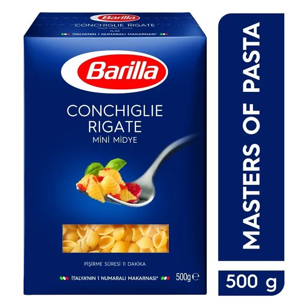 Barilla Conchiglie Rigate - Mini Midye Makarna 500 Gr - Görsel 6