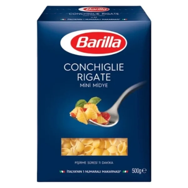 Barilla Conchiglie Rigate - Mini Midye Makarna 500 Gr - Görsel 4