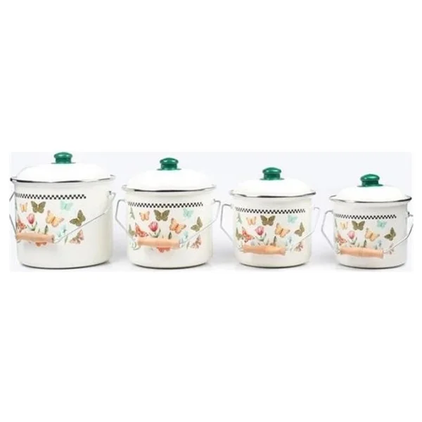 Alev Emaye Bakraç Yoğurt Bağraç Bakliyat Kabı Seti 26 Cm 8 Litre Beyaz - Görsel 8