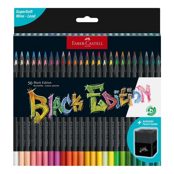 Faber-Castell Black Edition 50'li Kuru Boya Seti - Görsel 8