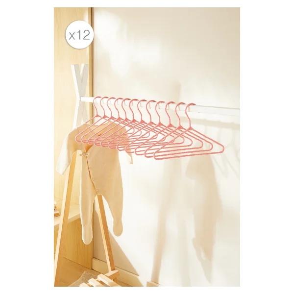 Ocean Home Textile 12'li Pembe Renk Kumaş Kaplı Metal Bebek Giysi Askısı19.5 X 30 X 0.3 Cm - Görsel 8