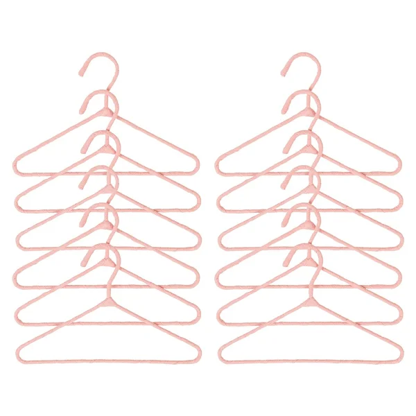 Ocean Home Textile 12'li Pembe Renk Kumaş Kaplı Metal Bebek Giysi Askısı19.5 X 30 X 0.3 Cm - Görsel 6