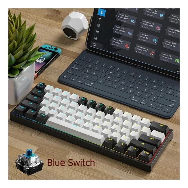 Valkyrie Leaven K620 RGB Blue Switch Kablolu Mekanik Oyuncu Klavyesi - Görsel 7