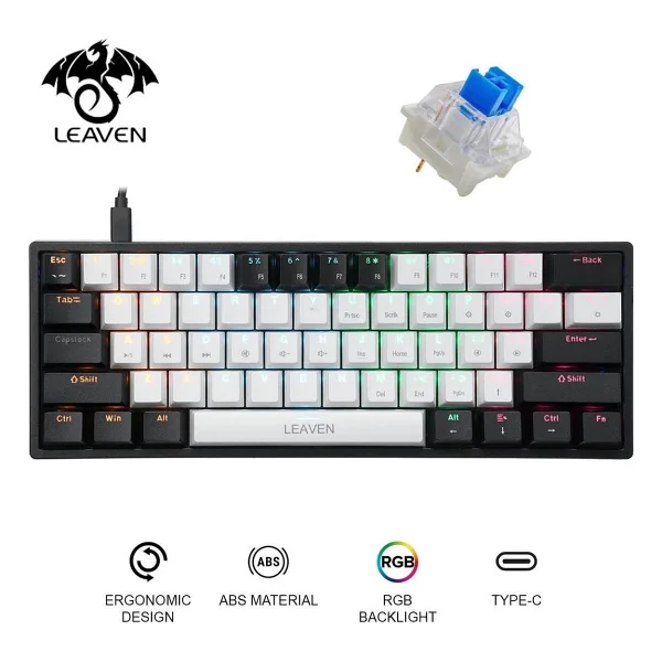 Valkyrie Leaven K620 RGB Blue Switch Kablolu Mekanik Oyuncu Klavyesi - Görsel 9
